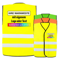 Korntex Warnweste Soltau Comfort-Fit mit schwarzem Saum in vielen Größen und Farben optional bedruckbar