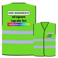 Korntex Warnweste „Soltau“ Comfort-Fit mit schwarzen Säumen und reflektierenden Streifen in verschiedenen Größen und Farben