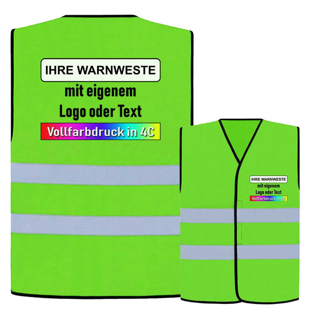 Korntex Warnweste „Soltau“ Comfort-Fit mit schwarzen Säumen und reflektierenden Streifen in verschiedenen Größen und Farben