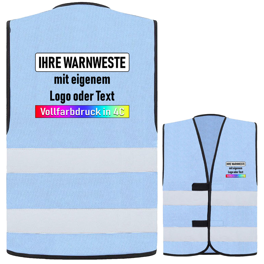 Korntex Warnweste "Dortmund" mit zwei Leuchtstreifen und Klettverschluss // optional mit Druck