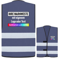 Warnweste Korntex Dortmund mit zwei Leuchtstreifen und Klettverschluss, optional bedruckbar
