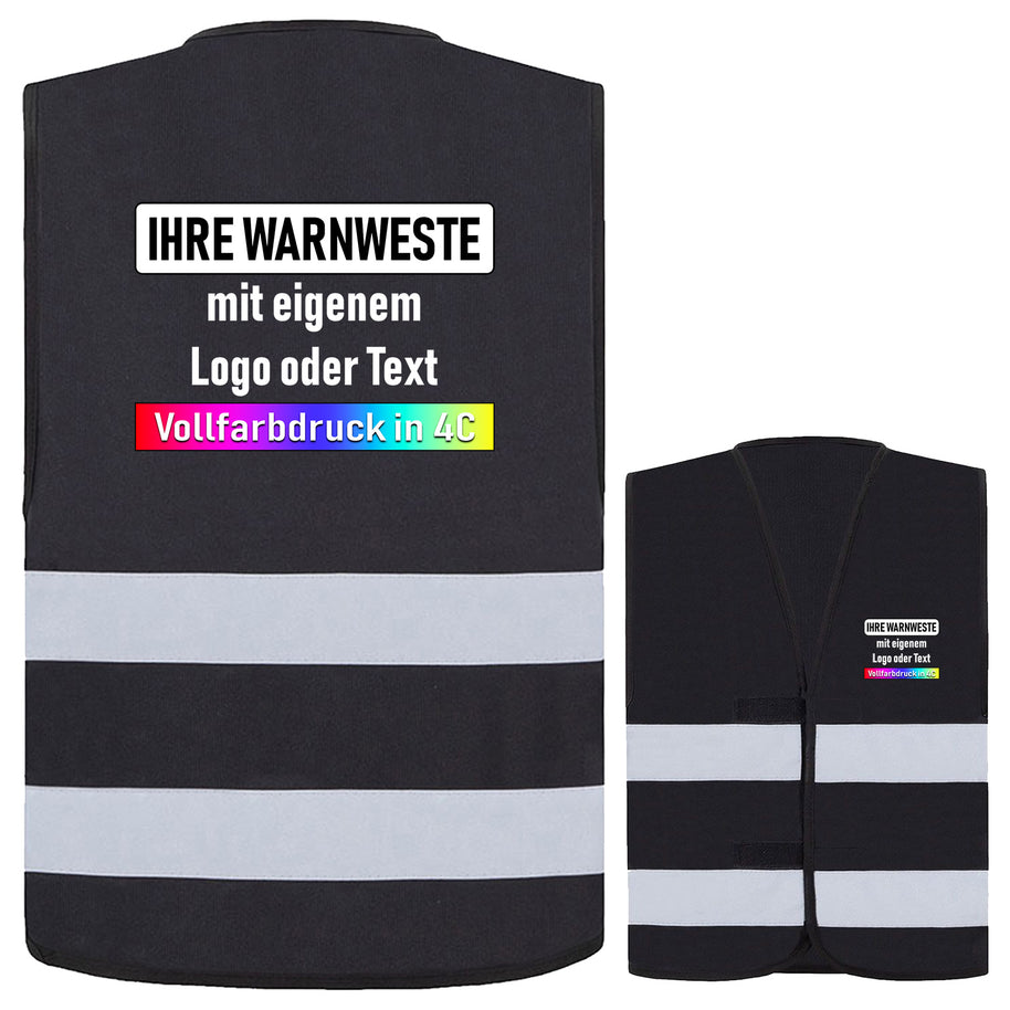 Korntex Warnweste "Dortmund" mit zwei Leuchtstreifen und Klettverschluss // optional mit Druck