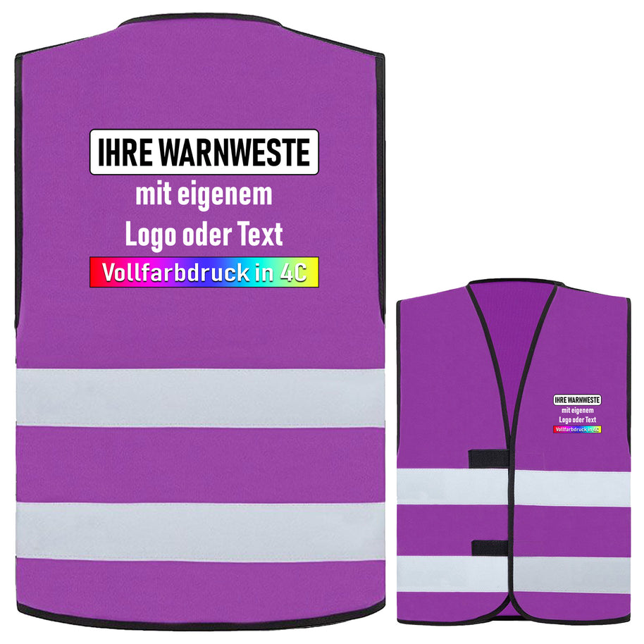 Korntex Warnweste "Dortmund" mit zwei Leuchtstreifen und Klettverschluss // optional mit Druck