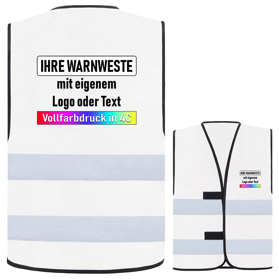 Korntex Warnweste "Dortmund" mit zwei Leuchtstreifen und Klettverschluss // optional mit Druck