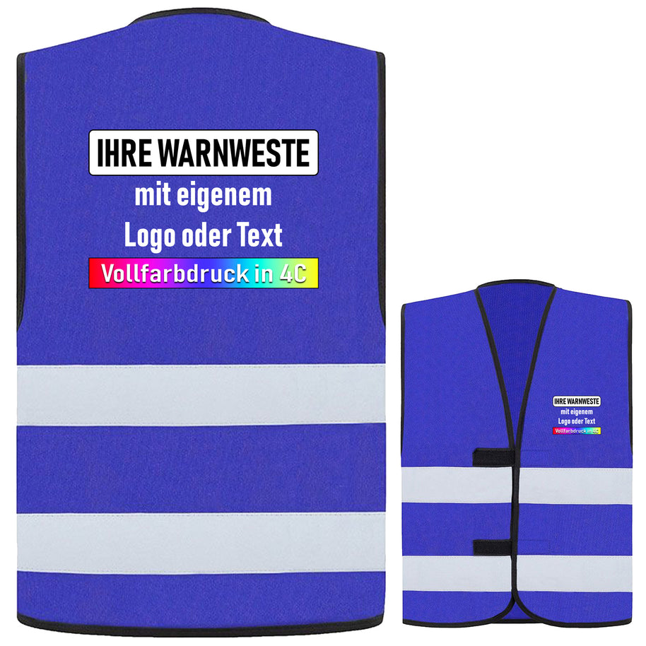 Korntex Warnweste "Dortmund" mit zwei Leuchtstreifen und Klettverschluss // optional mit Druck