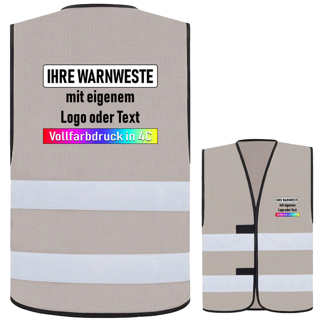 Korntex Warnweste "Dortmund" mit zwei Leuchtstreifen und Klettverschluss // optional mit Druck