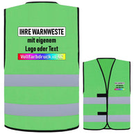 Korntex Warnweste Dortmund mit zwei Leuchtstreifen und Klettverschluss für individuellen Druck