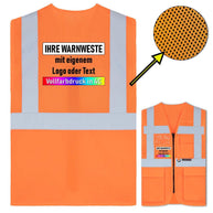 Korntex Mesh Multifunktionsweste Athens gelb mit Taschen und Reißverschluss, drei Leuchtstreifen, Ausweisfenster, ideal für Sommer und Arbeitsschutz