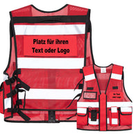 Mesh Tactical Weste „Sparta“ mit vielen Taschen, reflektierenden Details und austauschbaren Patches, ideal für Security und Einsatzkräfte
