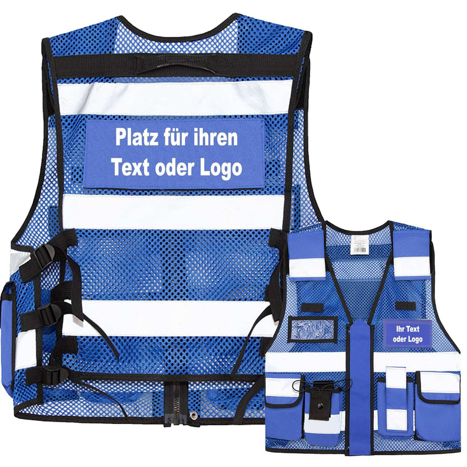 Mesh Tactical Weste Sparta mit zahlreichen Taschen, reflektierenden Streifen und austauschbaren Patches ideal für Security und Einsatzkräfte
