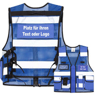 Mesh Tactical Weste Sparta mit zahlreichen Taschen, reflektierenden Streifen und austauschbaren Patches ideal für Security und Einsatzkräfte