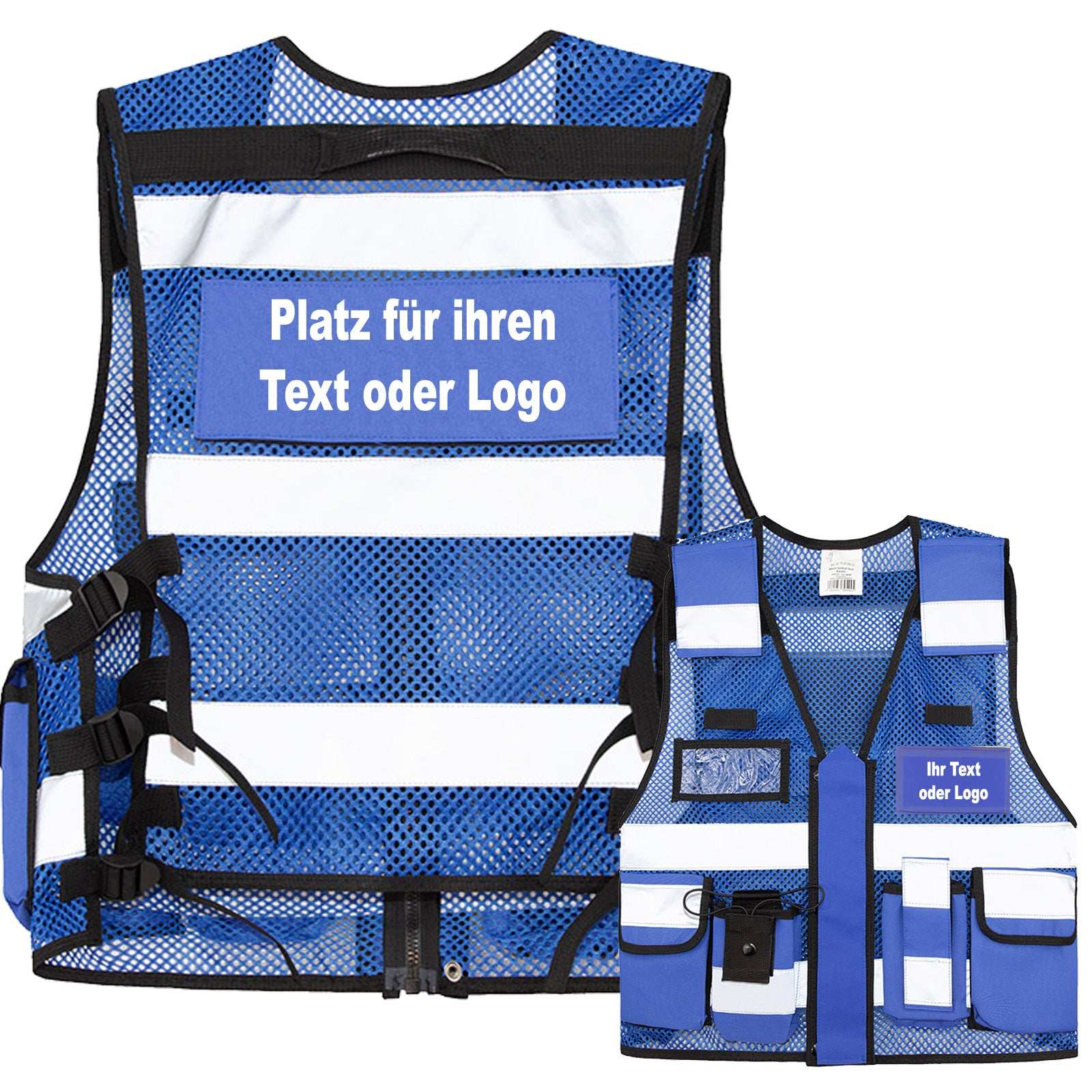 Mesh Tactical Weste Sparta mit zahlreichen Taschen, reflektierenden Streifen und austauschbaren Patches ideal für Security und Einsatzkräfte