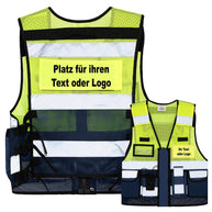 Mesh Tactical Weste Sparta von Korntex mit vielen Taschen, reflektierenden Streifen, austauschbaren Patches und flexiblem Verschlusssystem ideal für Security und Einsatzkräfte