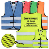 Korntex Mesh Warnweste Thessaloniki mit zwei Leuchtstreifen in Universalgröße XL, ideal für Sommer und sportliche Aktivitäten