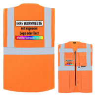 Korntex Multifunktionsweste Berlin mit Reißverschluss, Taschen und Leuchtstreifen in verschiedenen Farben und Größen