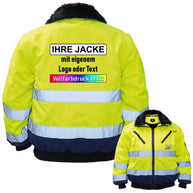 4-in-1 Premium Pilotenjacke Korntex Oslo mit abnehmbaren Ärmeln und Innenfutter, wasserabweisend, reflektierende Leuchtstreifen, ideal für Winter und Übergang