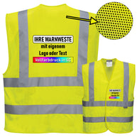 Portwest C370 Warnweste MeshAir Weste 4-Streifen mit Schulterreflexband // optional mit Druck