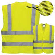Portwest C370 Warnweste MeshAir Weste 4-Streifen mit Schulterreflexband // optional mit Druck