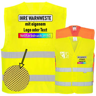 Portwest C494 Hi-Vis halb-mesh Warnweste mit zwei Reflexstreifen und Klettverschluss in gelb