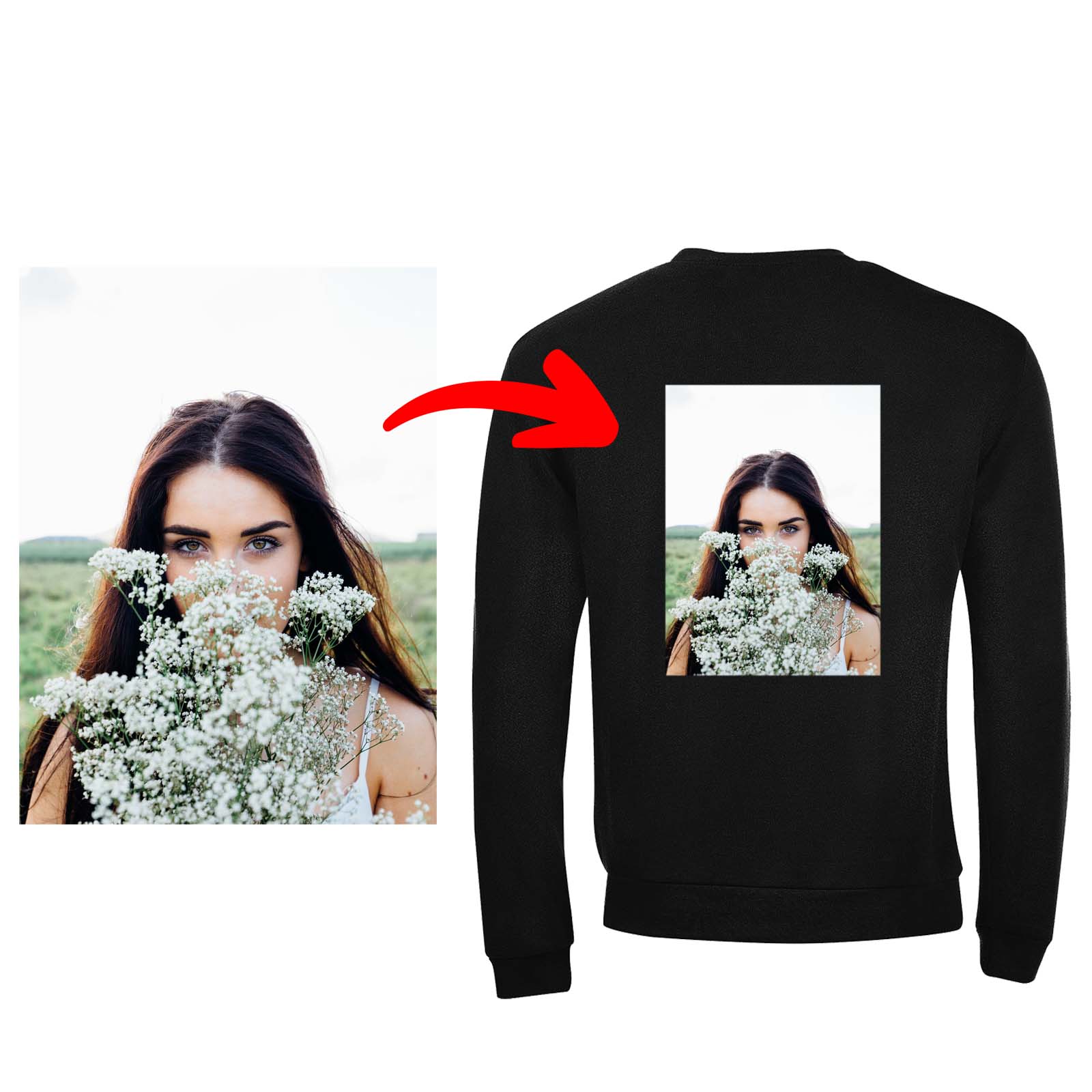 Bedruckter Pullover Sol's Comet // Sweater mit eigenem Foto Text Logo