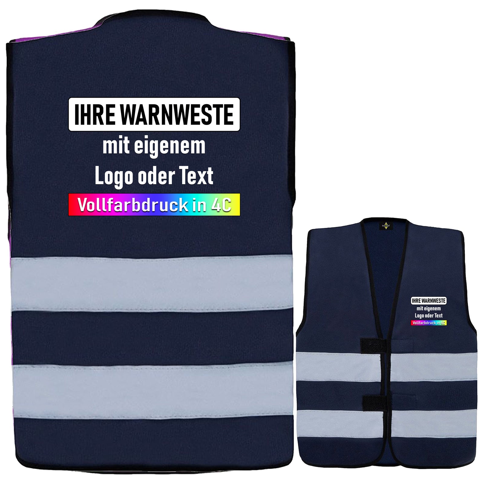Korntex Reißverschluss-Warnwesten für Kinder 