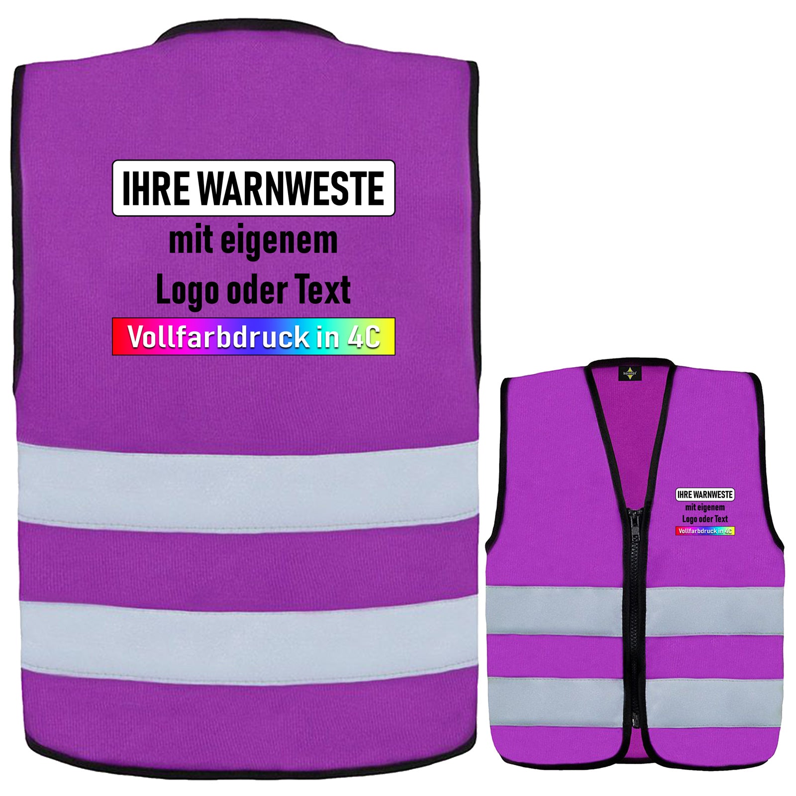 Korntex Reißverschluss-Warnwesten für Kinder 