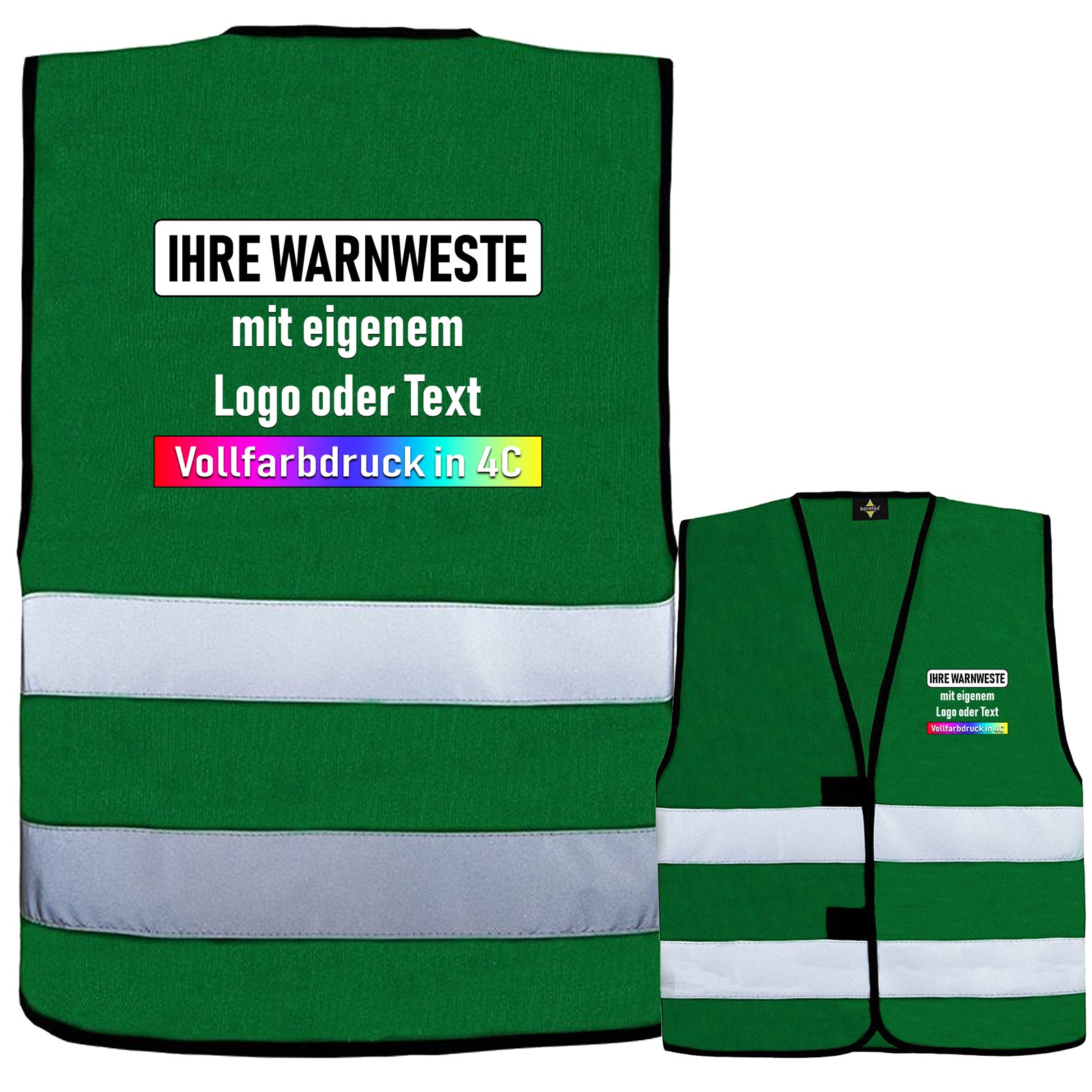 Korntex Reißverschluss-Warnwesten für Kinder 
