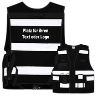 Tactical Weste Bonn aus dickem Stoff mit vielen Taschen, Patches und Flauschband, ideal für Security und Einsatzkräfte
