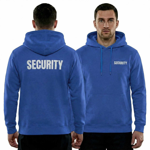 Security Hoodie Sol's Snake black hoodie with reflective print and hood in various colors and sizes