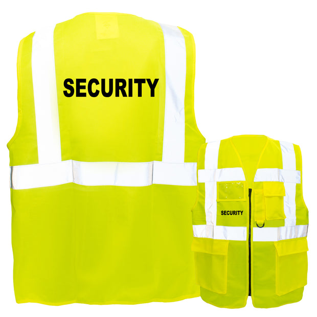 Security-Multifunktionsweste mit Taschen und Reißverschluss // viele Farben und Größen // abweichender Begriff möglich