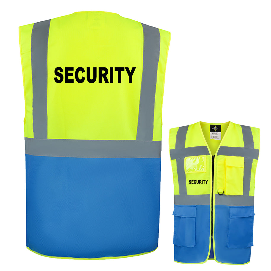 Security-Multifunktionsweste mit Taschen und Reißverschluss // viele Farben und Größen // abweichender Begriff möglich
