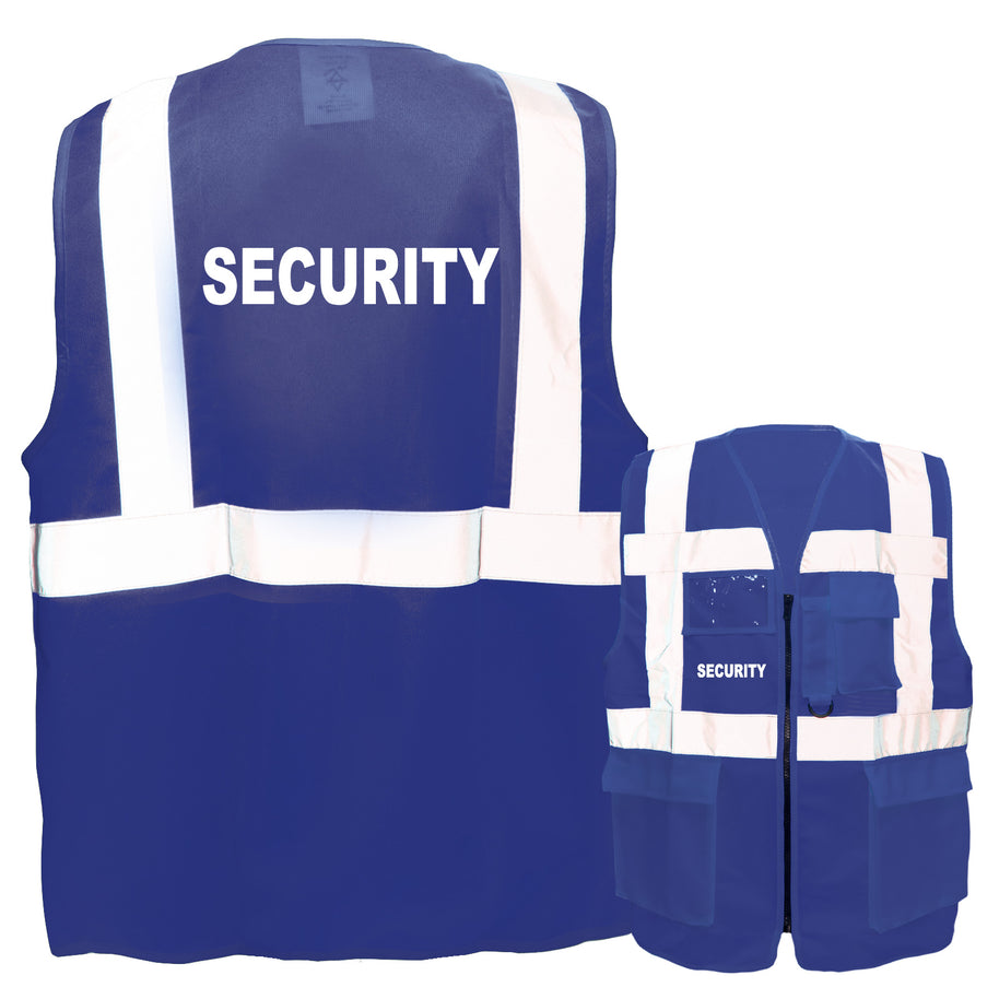 Security-Multifunktionsweste mit Taschen und Reißverschluss // viele Farben und Größen // abweichender Begriff möglich