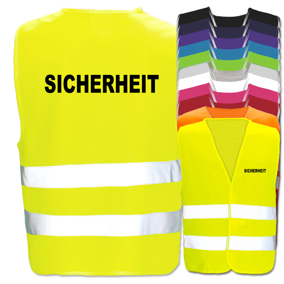Sicherheit-Warnwesten mit zwei Leuchtstreifen // viele Farben und Größen // abweichender Begriff möglich