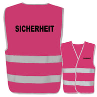 Hochwertige Sicherheit Warnwesten mit Aufdruck in verschiedenen Farben und Größen, zwei Leuchtstreifen, reflektierend und anpassbar