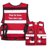 Tactical Weste Bonn aus dickerem Stoff mit vielen Taschen, Patches und Flauschband, ideal für Security und Einsatzkräfte