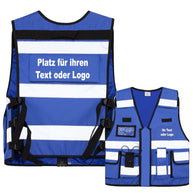Tactical Weste Bonn aus dickerem Stoff mit vielen Taschen, Patches und Flauschband, ideal für Security und Einsatzkräfte