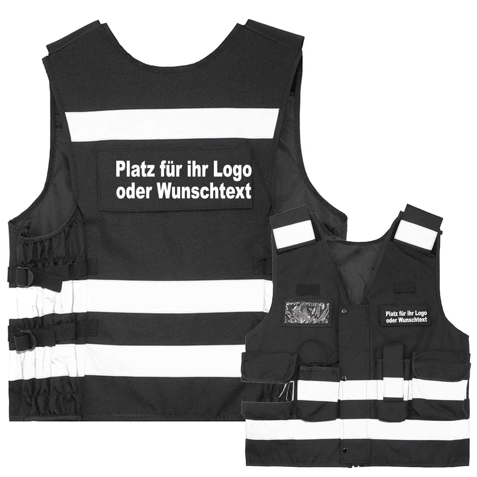 Tactical Weste Korntex „Stammheim“ // zertifiziert // dicker Stoff // viele Taschen // Patches & Flauschband // ideal für Security & Einsatzkräfte // optional mit Aufdruck