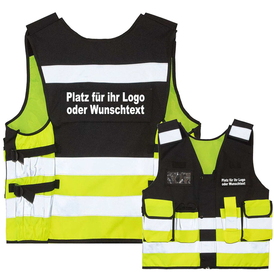 Tactical Weste Korntex „Stammheim“ // zertifiziert // dicker Stoff // viele Taschen // Patches & Flauschband // ideal für Security & Einsatzkräfte // optional mit Aufdruck