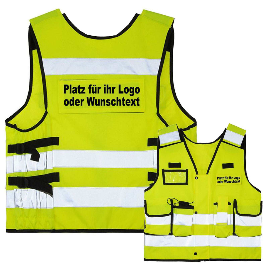Tactical Weste Korntex „Stammheim“ // zertifiziert // dicker Stoff // viele Taschen // Patches & Flauschband // ideal für Security & Einsatzkräfte // optional mit Aufdruck