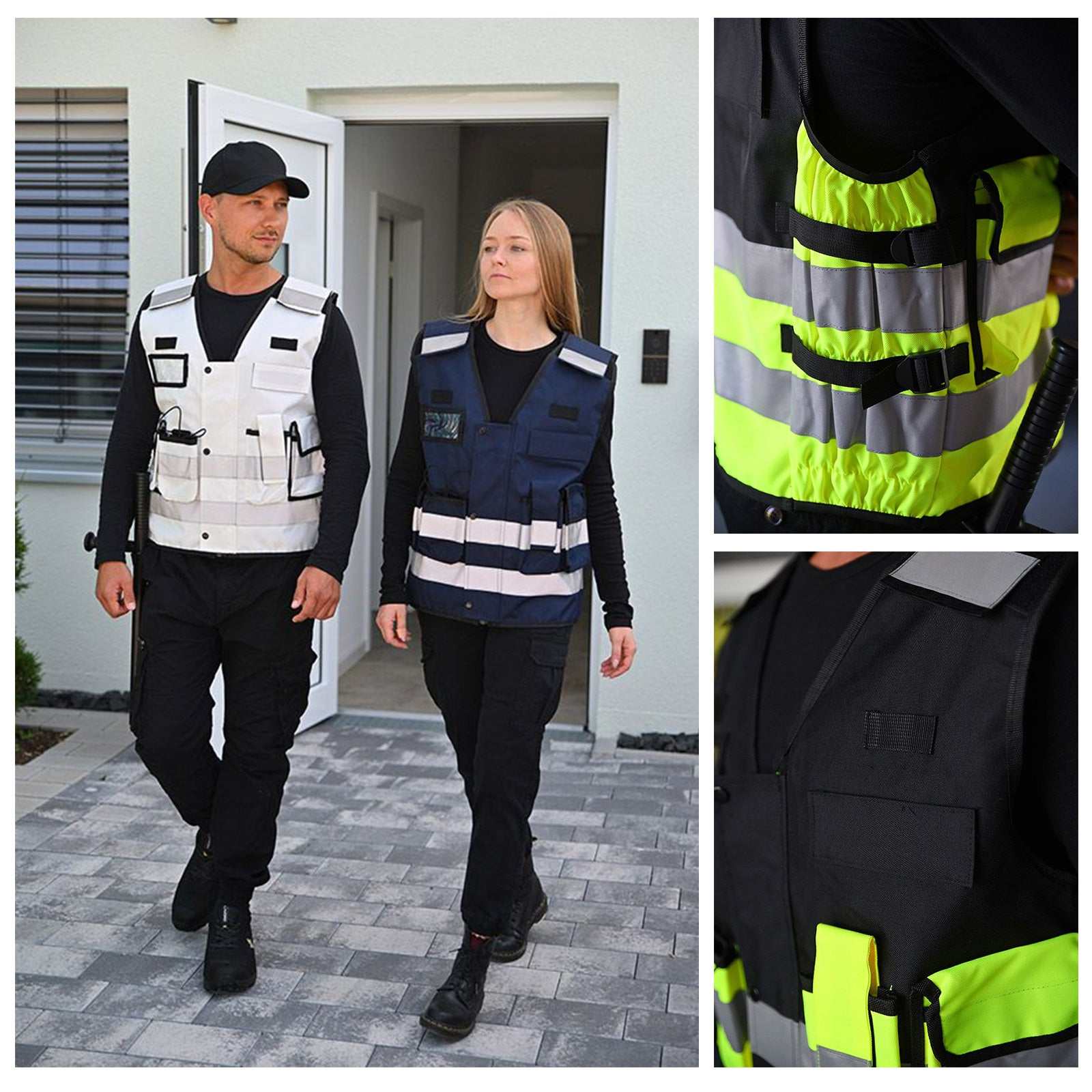 Tactical Weste Korntex „Stammheim“ // zertifiziert // dicker Stoff // viele Taschen // Patches & Flauschband // ideal für Security & Einsatzkräfte // optional mit Aufdruck