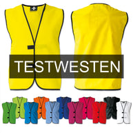 Test-Kennzeichnungsweste ohne Leuchtstreifen unbedruckt in Universalgröße XXL
