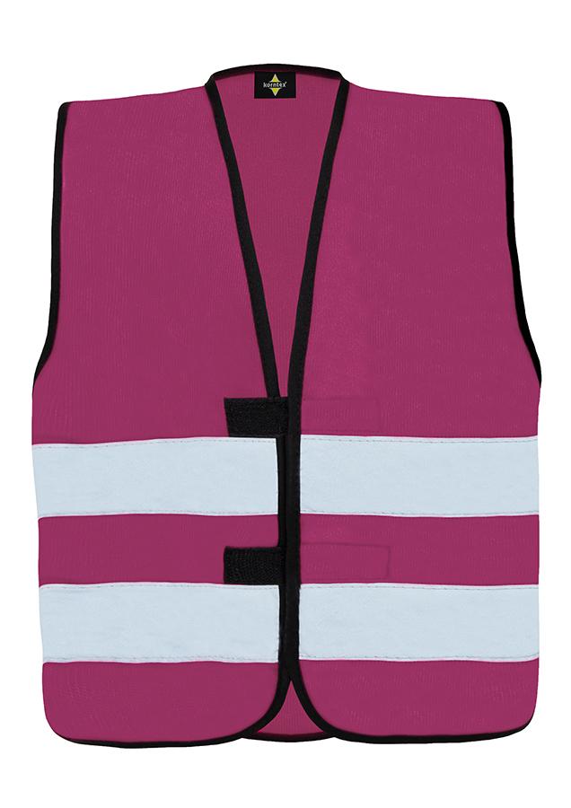 Korntex Kinderweste Aarhus in Pink / Magenta – Vorderseite mit Klettverschluss