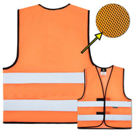 Test-Mesh Warnweste in Neonfarben mit schwarzem Standarddruck und Namensaufdruck