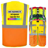 Korntex Multifunktionsweste Berlin mit Leuchtstreifen, Taschen und Reißverschluss in verschiedenen Farben und Größen