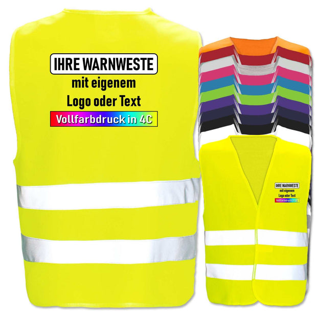 EasyMesh Warnweste mit zwei Leuchtstreifen und Klettverschluss in verschiedenen Farben und Größen