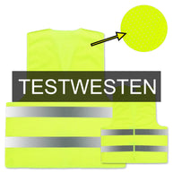 Unbedruckte EasyMesh Sommer-Mesh Test-Warnweste mit zwei Reflexstreifen