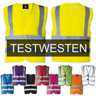 Korntex KXVR 4-Streifen Test-Warnwesten "Hannover" mit Schulterstreifen und Klett