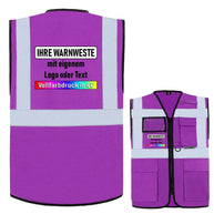 Korntex Multifunktionsweste „Berlin“ mit Reißverschluss, Taschen und Leuchtstreifen in verschiedenen Farben und Größen