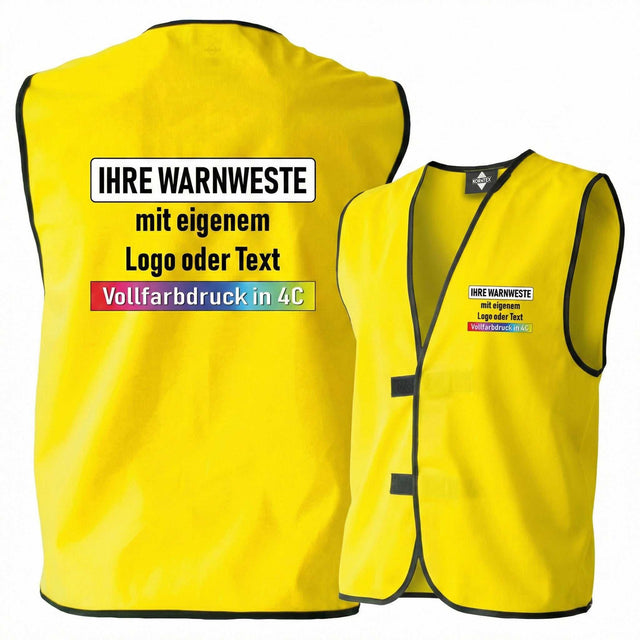 Korntex Kennzeichnungsweste Leipzig ohne Leuchtstreifen optional mit Druck in XXL Größe