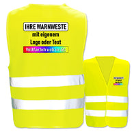 EasyMesh Warnwesten mit zwei Leuchtstreifen und Klettverschluss // viele Größen und Farben // optional mit Druck